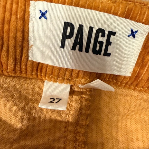 PAIGE Corduroy Pants Rust Orange Skinny Size 27 - Picture 4 of 4